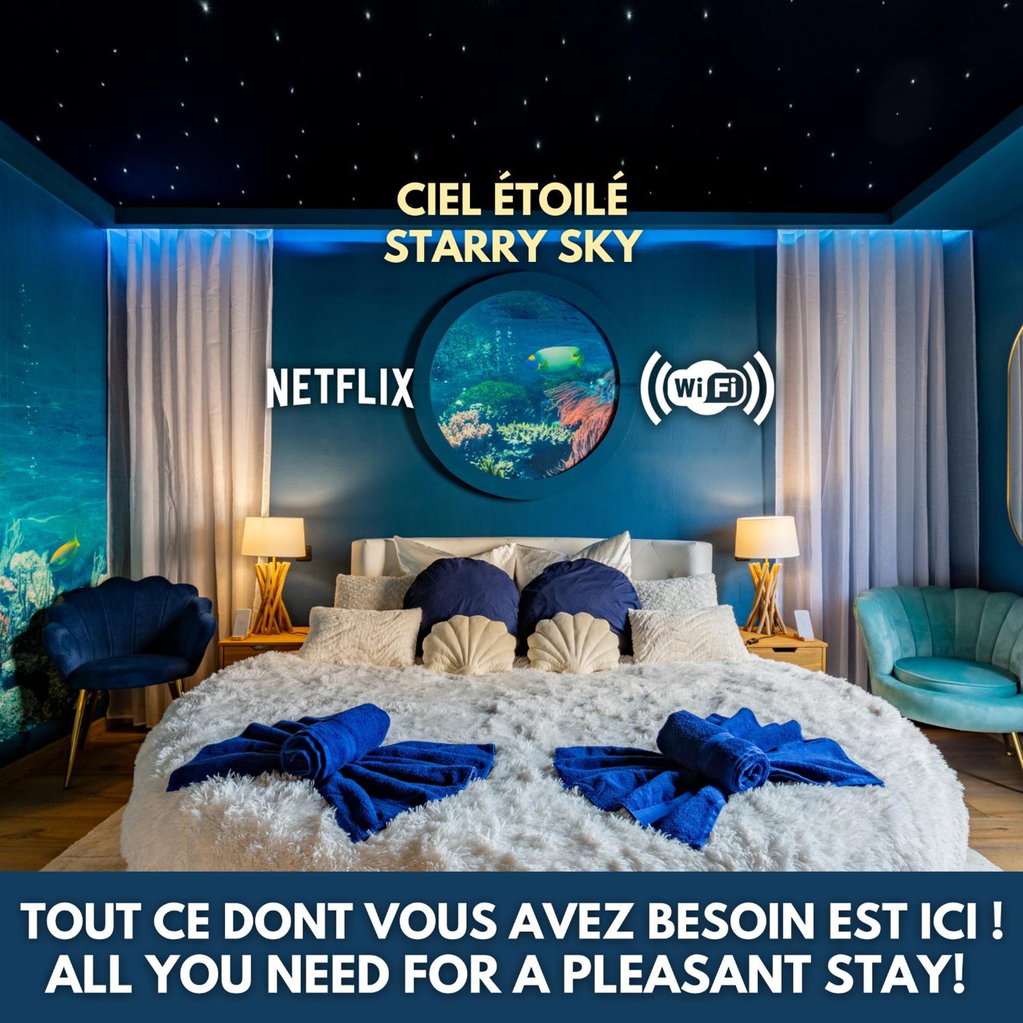Lit Rond Tres Grand Et Confortable - Garage Possible Ou Parking Gratuit Rue - Gare 2 Min Et 4 Min En Tram - Ciel Etoile - Netflix Videoprojecteur - Luxe Et Evasion * Strasbourg