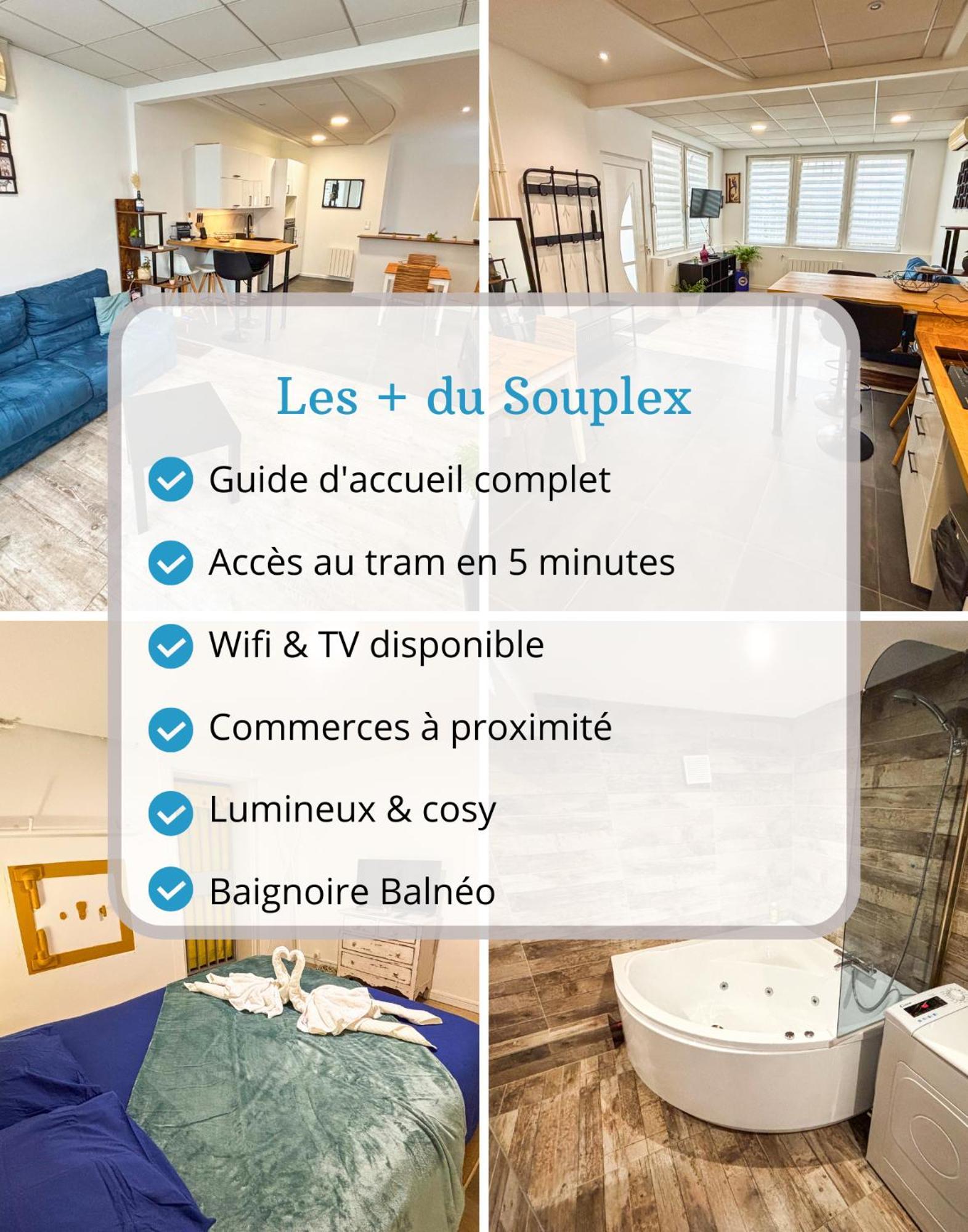 Le Souplex - Balneo & Cosy - Acces Tram - Commerces A Proximite Appartement Straatsburg